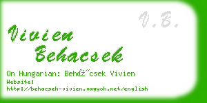 vivien behacsek business card